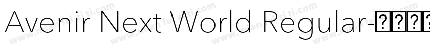 Avenir Next World Regular字体转换